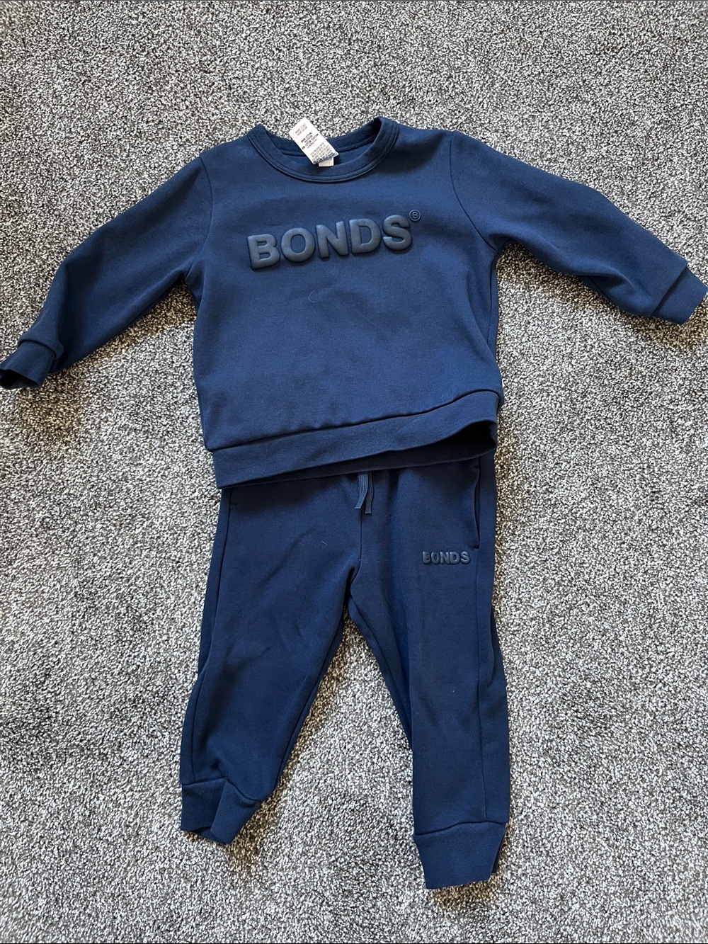 Bonds Kids Navy Sweatshirt & Joggers Set